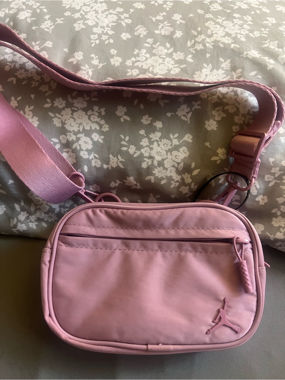 Jordan Alpha Pink Glaze Camera Bag, made with at least 75% recycled fibers, NWOT
